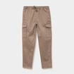 Pantalon cargo taille &eacute;lastiqu&eacute;e marron homme
