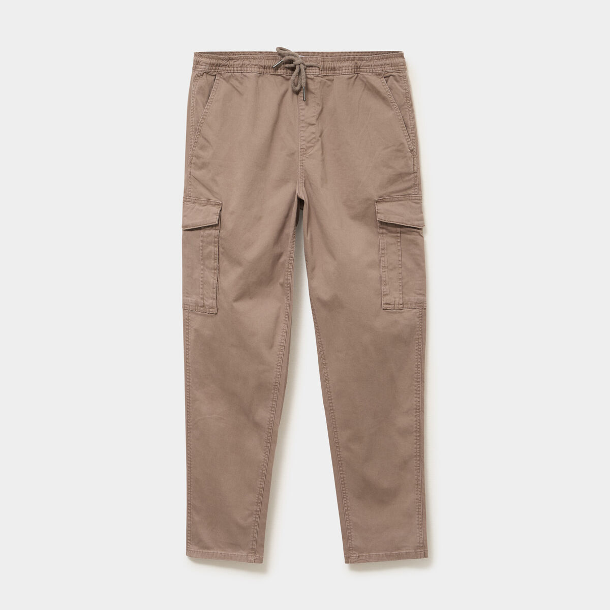Pantalon cargo taille &eacute;lastiqu&eacute;e marron homme
