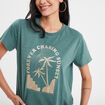 T-shirt manches courtes Liberto vert foncé femme