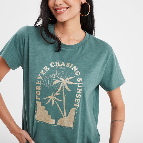 t shirt manches courtes liberto vert fonce femme T-shirt manches courtes Liberto vert foncé femme