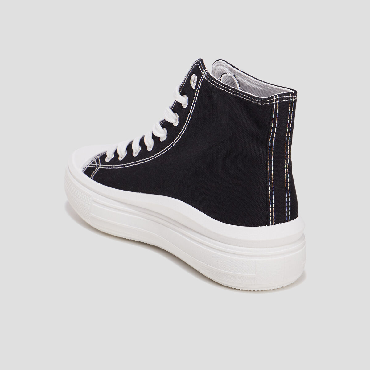Baskets montantes en toile Creeks noir femme