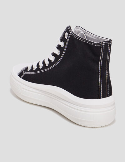 Baskets montantes en toile Creeks noir femme