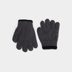 Gants tricot&eacute;s gris fonc&eacute; gar&ccedil;on