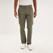 Pantalon chino droit stretch vert kaki homme