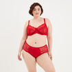 Soutien-gorge emboîtant en dentelle rouge femme grande taille