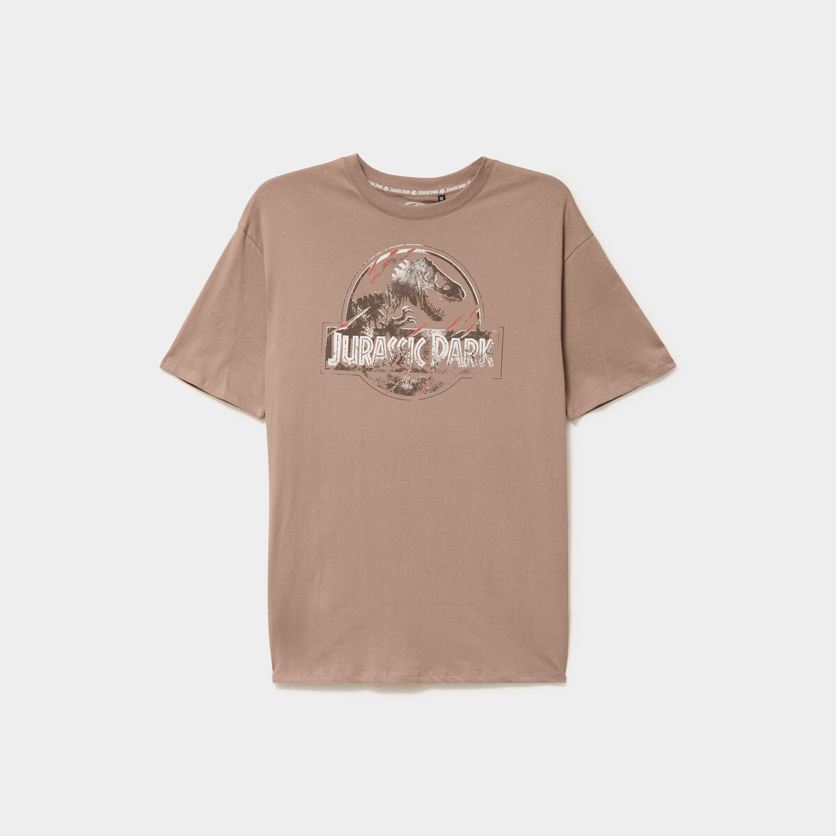 T-shirt manches courtes Jurassic Park marron homme