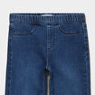 Jegging bootcut taille &eacute;lastiqu&eacute;e bleu fonc&eacute; fille