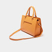 Sac rectangulaire bandoulière ajustable jaune moutarde femme