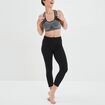 Brassière sport microfibre dos nageur gris femme