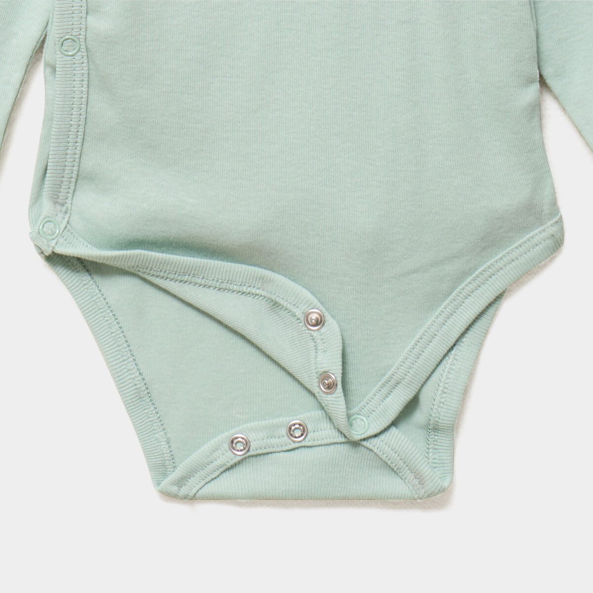 Lot 3 bodies crois&eacute;s manches longues vert pastel b&eacute;b&eacute;