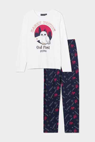 Ensemble pyjama Harry Potter Owl Post blanc fille
