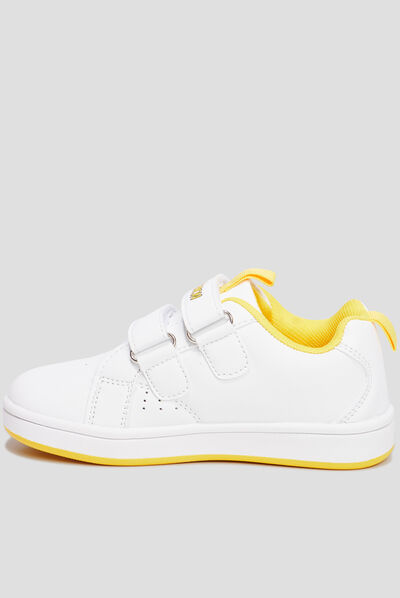 Tennis basses à scratchs Pokémon Pikachu blanc garçon