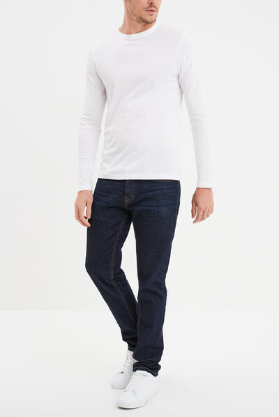 T-shirt manches longues blanc homme