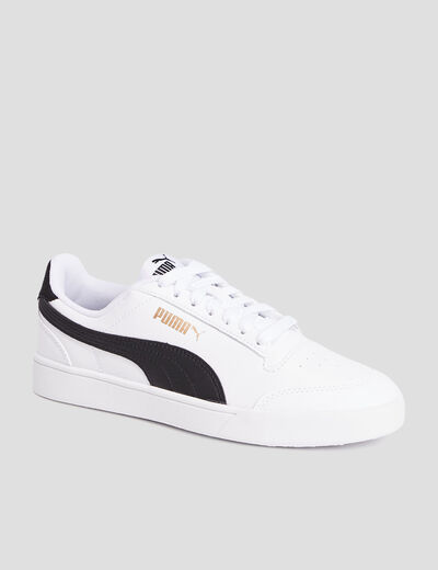 Tennis à lacets Puma Shuffle blanc garçon