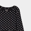 Robe trapèze manches longues coton noir fille