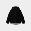 Doudoune zipp&eacute;e &agrave; capuche noir femme grande taille