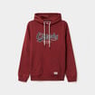 Sweat à capuche hoodie 1 poche rouge foncé homme