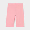 Legging cycliste coton taille élastiquée rose fille