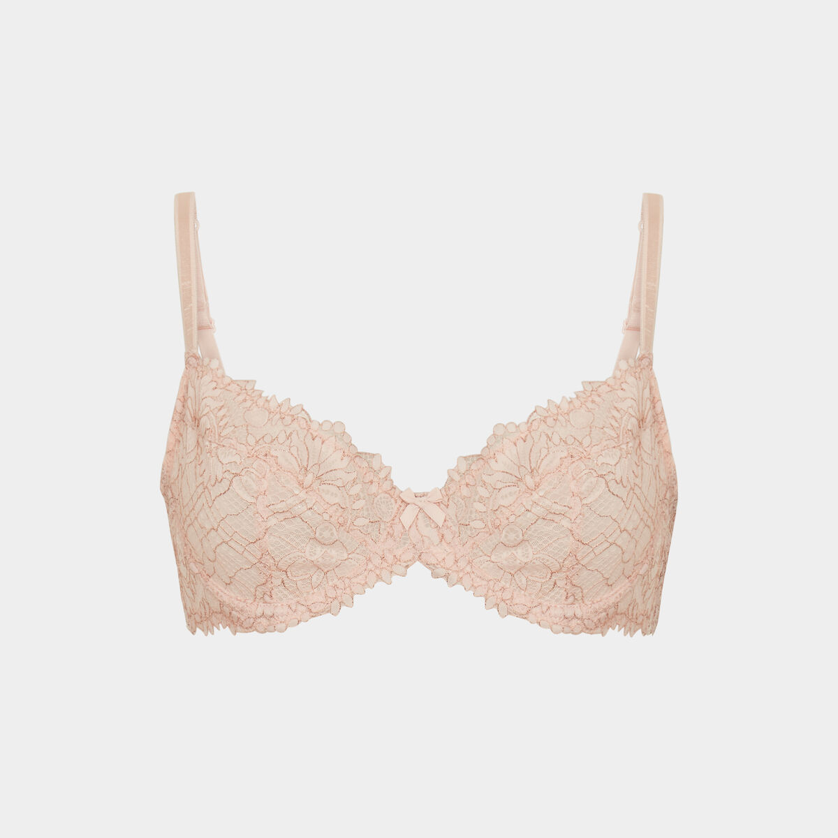 Soutien-gorge emboîtant dentelle rose clair femme