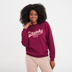 Sweat col rond manches longues Creeks prune femme