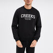 Sweat col rond manches longues Creeks noir homme