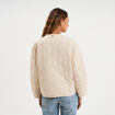 Veste matelass&eacute;e boutonn&eacute;e col rond sable femme