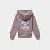 Sweat hoodie &agrave; capuche Stitch marron fille