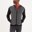 Sweat zippé à capuche coton Liberto noir homme