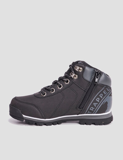Bottines à lacets Trappeur Babino noir garçon