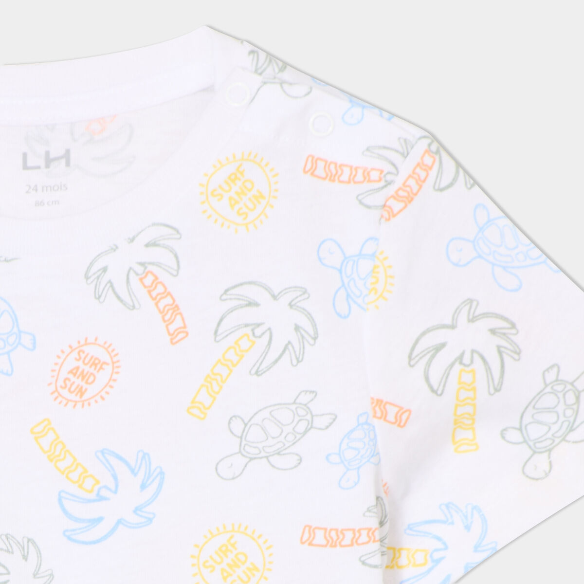 Ensemble t-shirt et short coton vert pastel b&eacute;b&eacute; gar&ccedil;on