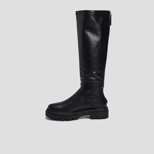 bottes semelles crantees noir femme Bottes semelles crantées noir femme