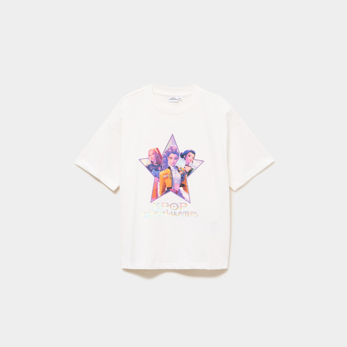 T-shirt coton K-Pop Demon Hunters ivoire fille