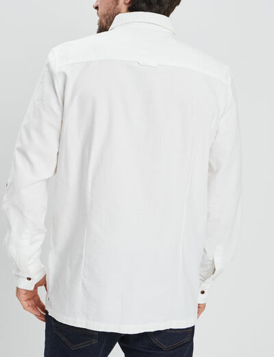 Chemise manches longues Trappeur ivoire homme