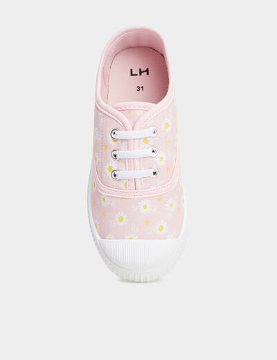Tennis en toile rose fille