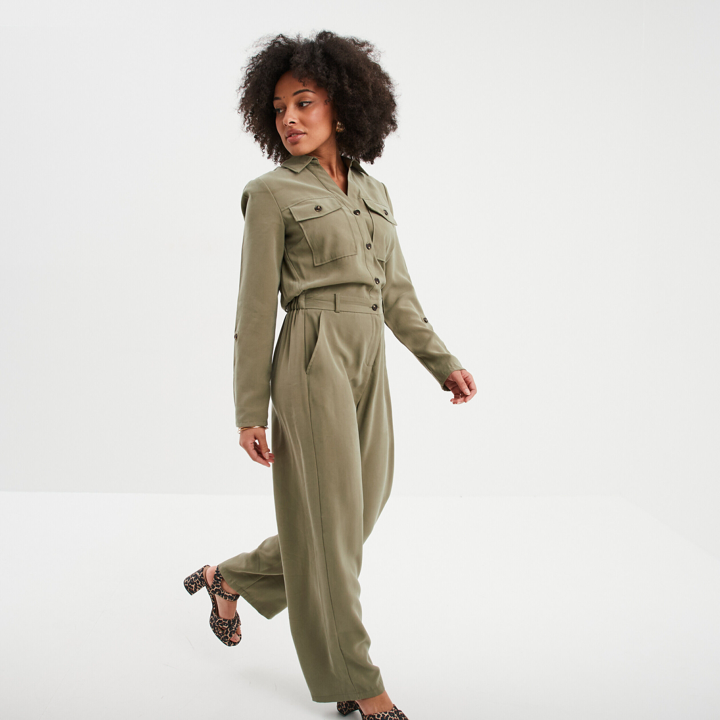 Combinaison Pantalon (tailleur) Femme Harve Benard - Vert Pomme - Taille 6 - Occasion TB