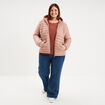 Pull manches longues col rond vieux rose femme grande taille