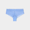 Shorty en dentelle bleu lavande femme