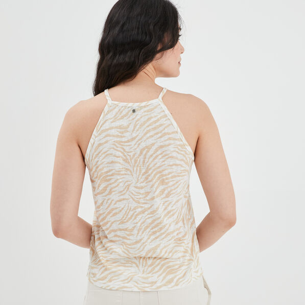 debardeur bande tressee liberto ecru femme Débardeur bande tressée Liberto ecru femme