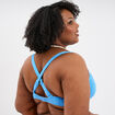 Haut de maillot de bain avec fronces bleu femme grande taille