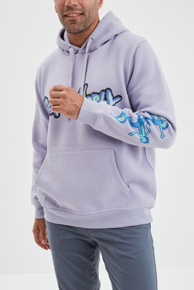 Sweat à capuche hoodie Rick et Morty parme homme