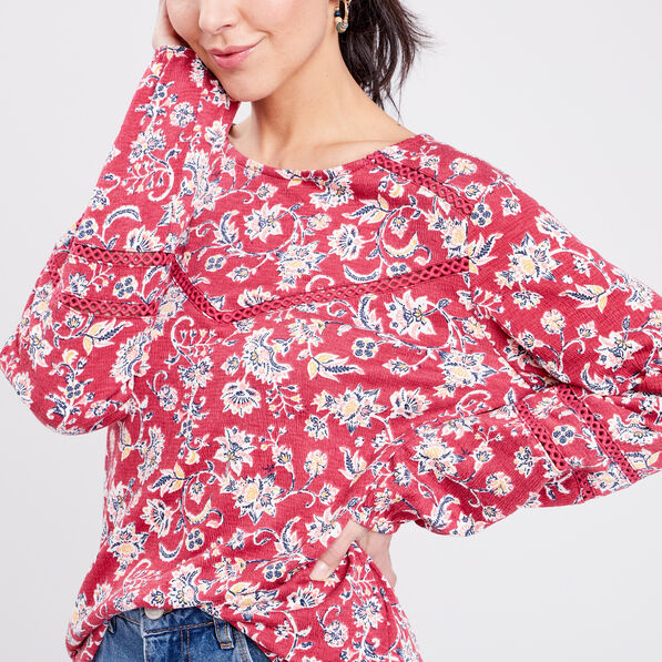 T-shirt manches longues Creeks ecru femme