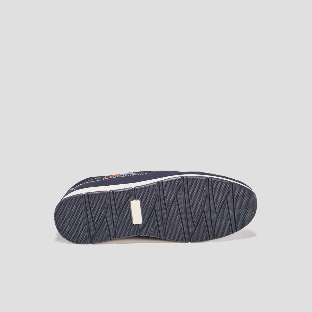Chaussures bateau en cuir Trappeur bleu homme