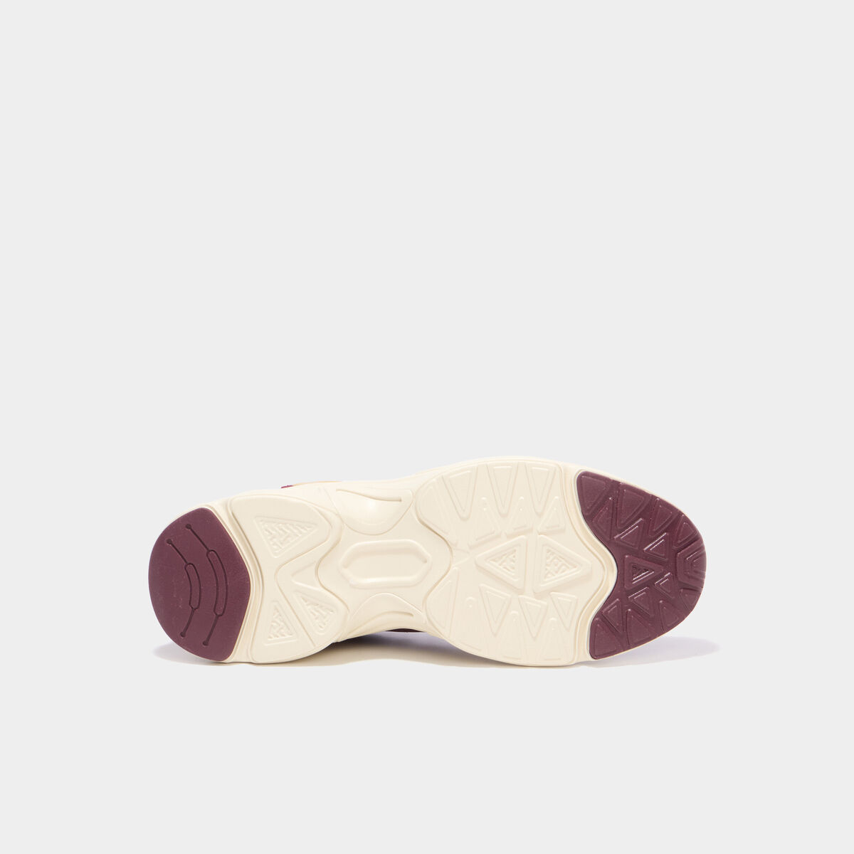 Baskets running &agrave; lacets bordeaux femme