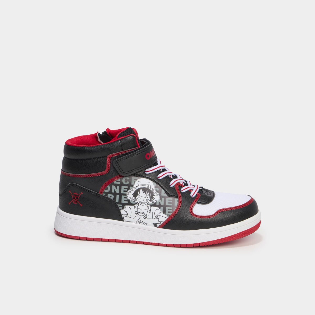 Baskets montantes zipp&eacute;es One Piece noir gar&ccedil;on