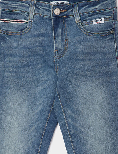 Jeans skinny taille ajustable Creeks denim double stone garçon