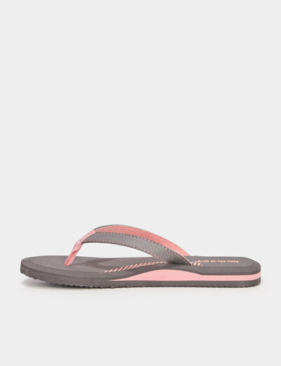 Tongs Isotoner rose femme
