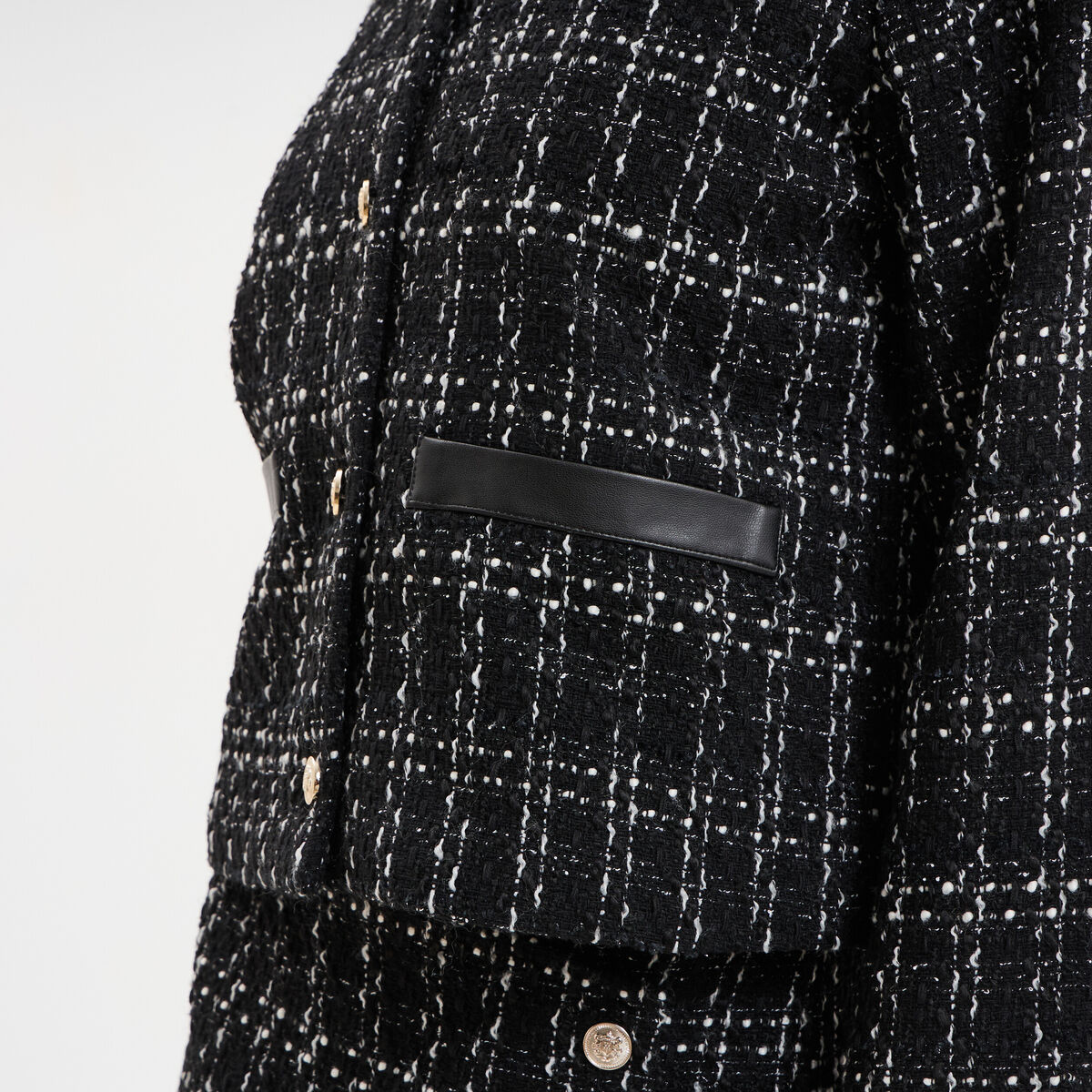 Veste tweed boutonn&eacute;e ecru femme