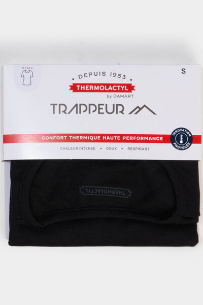 T-shirt thermique Damart x Trappeur noir femme