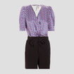 Combishort effet 2-en-1 violet femme
