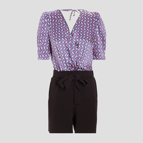 combishort effet 2 en 1 violet femme Combishort effet 2-en-1 violet femme